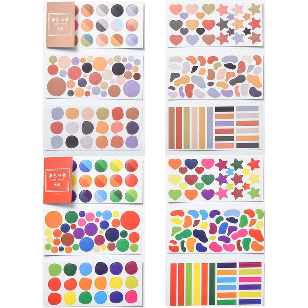 24 folhas coloridas adesivo adesivos adesivos d