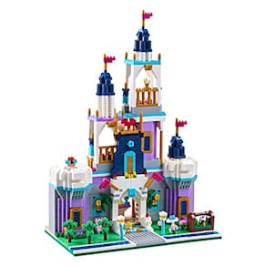 JUNIPI O Castelo Roxo Micro Construção Mini Blocos para Anúncio
