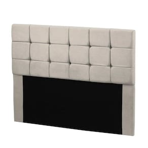 Cabeceira Cama Box Queen 1,60 Estofada Julia Veludo Bege Marfim Star Confort