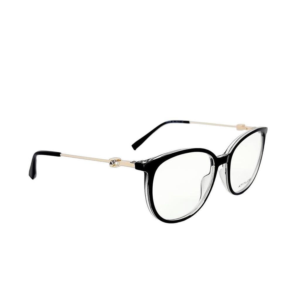 Armação Atitude AT4132 Feminino Preto Brilho - 53mm