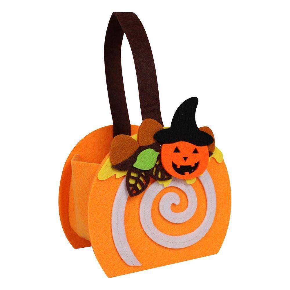 Saco de abóbora de Halloween novo portátil engraçado vestir pequenos acessórios saco de doces