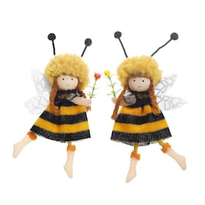 2pcs Bee Festival Cute Girl Pingente Criativo Abelha Festival Sol Flor Primavera Decoração Brinquedo