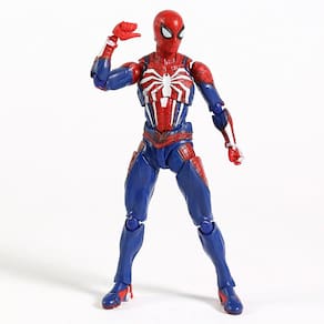 Avengers SHF Spider Man Upgrade Suit PS4 Game Edition SpiderMan PVC Action Figure Collectable Model Toy Doll Gift| Figuras de Ação