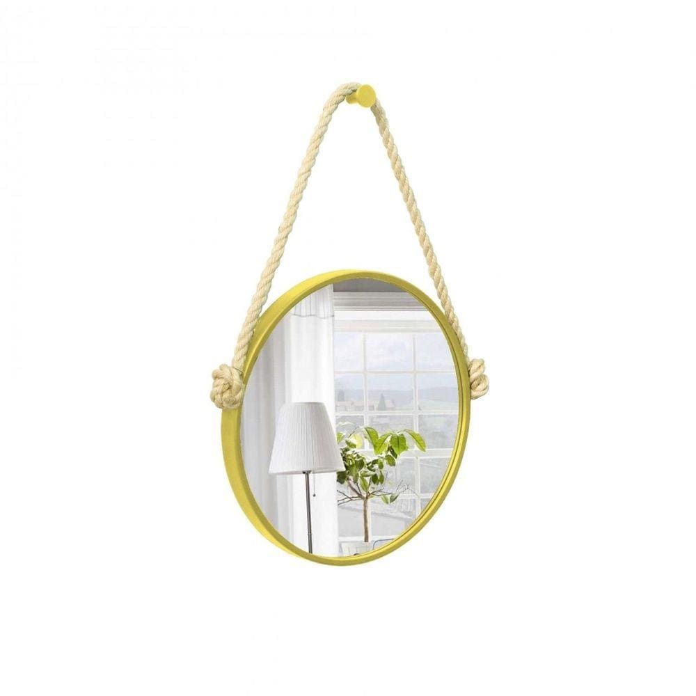 Espelho Decorativo Adnet Alça Sisal Redondo