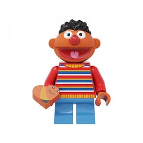 6pcs Third Party Sesame Street Big Bird Bert Elmoerni Assembled Building Blocks Minifigure Children`s Toys