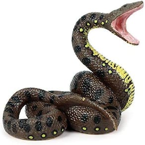 Estatueta de jibóia Estatueta de cobra de boa de plástico realista para coleção Suporte educacional científico