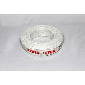 Fios Elétricos Antichamas Flexíveis 6mm 100m Seven Branco