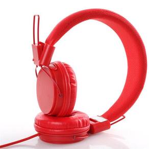 Fones de ouvido com fio kids elegantes headband fones de ouvido para Tablet vermelho