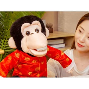60cm grande mão animal puppet crianças soft doll funny party props Baby Story Doll Monkey Boy Plush Toys Kids Gift| Fantoches