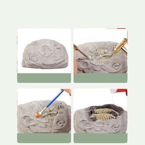 Kits de escavação de fósseis de dinossauros, desenterrar ossos de dinossauros, grandes presentes educacionais, brinquedos científicos para crianças, 7