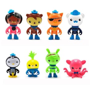8pcs The Octonauts Figure Set Barnacles Toy Doll Kwazii Figure Toy Peso Anime Modelo de Boneca
