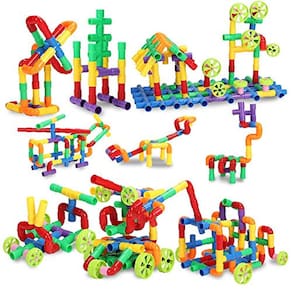KAKATIMES STEM Brinquedo de blocos de construção para crianças, T educacional