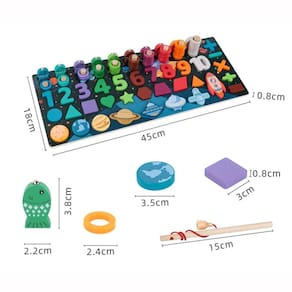 Brinquedos Montessori de Madeira Educativos Combinando Quebra-cabeças de jogo De construção de jogos para meninas Matth Baby Table Jogo| Brinquedos de