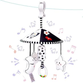 Brinquedos de assento de carro para bebês, brinquedos pendurados para bebês, brinquedo com clipe no carrinho de carro