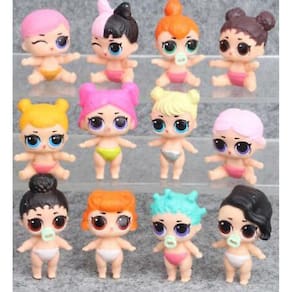 8 Pcs Lol Dolls L.o.l Surprise Ball Lil Sisters Pets Toys Girls Set Gift(12 Pcs Set)