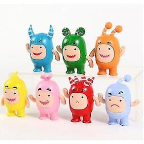 Anime Cartoon Oddbods Fuse Pogo Bubbles Slick Zeke Jeff Pvc Figures Toys 7pcs/set