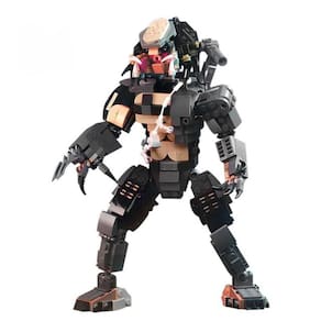 Space Alien Xenomorphed Predator Building Blocks Kits DIY Bricks Model Home e Decoration Kids Toys Best Gifts Brain Game| Blocos (Preto)