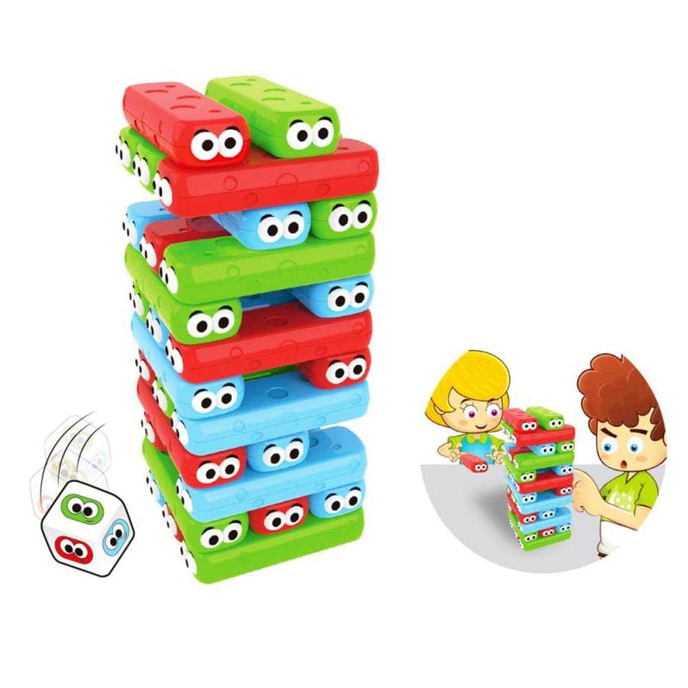 Plastic Classic Jenga Building Block Educational Toy Baby Stacking Jogo de Equilíbrio Jogo Educacional Jenga Toy For Kids| Triagem, Aninhamento & Empi