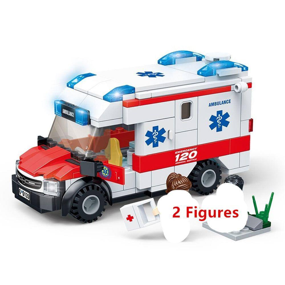 Crianças Ambulância Médica Cidade Controle de Incêndio Building Blocks Mod