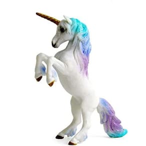 Estatuetas de unicórnio HUOGUO Modelo de animais míticos Figuras de ação de cavalo voador para coleção de decoração de casa (Unicórnio em pé)