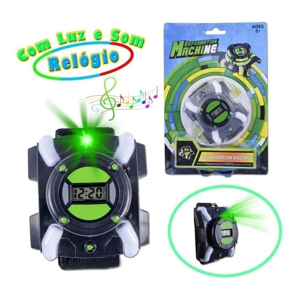 Ben 10 Relogio - Omnitrix Omni-Strike 10 Aliens Com Luz E Som