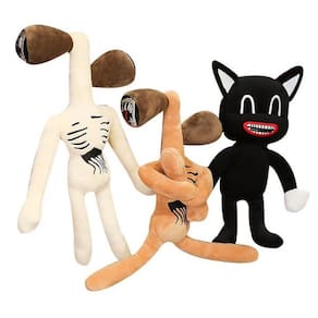 Police Siren Head Doll Toy Double Headed Strange Black Cat (Black1)