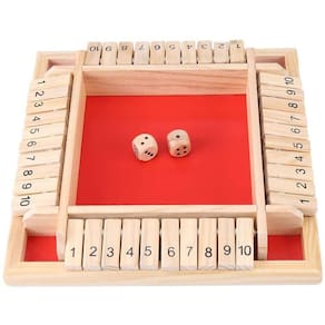 4 Jogo de tabuleiro de quebra-cabeça digital do jogador fechou o jogo box set número bebendo jogos de madeira matemática tradicional pub board dice jo