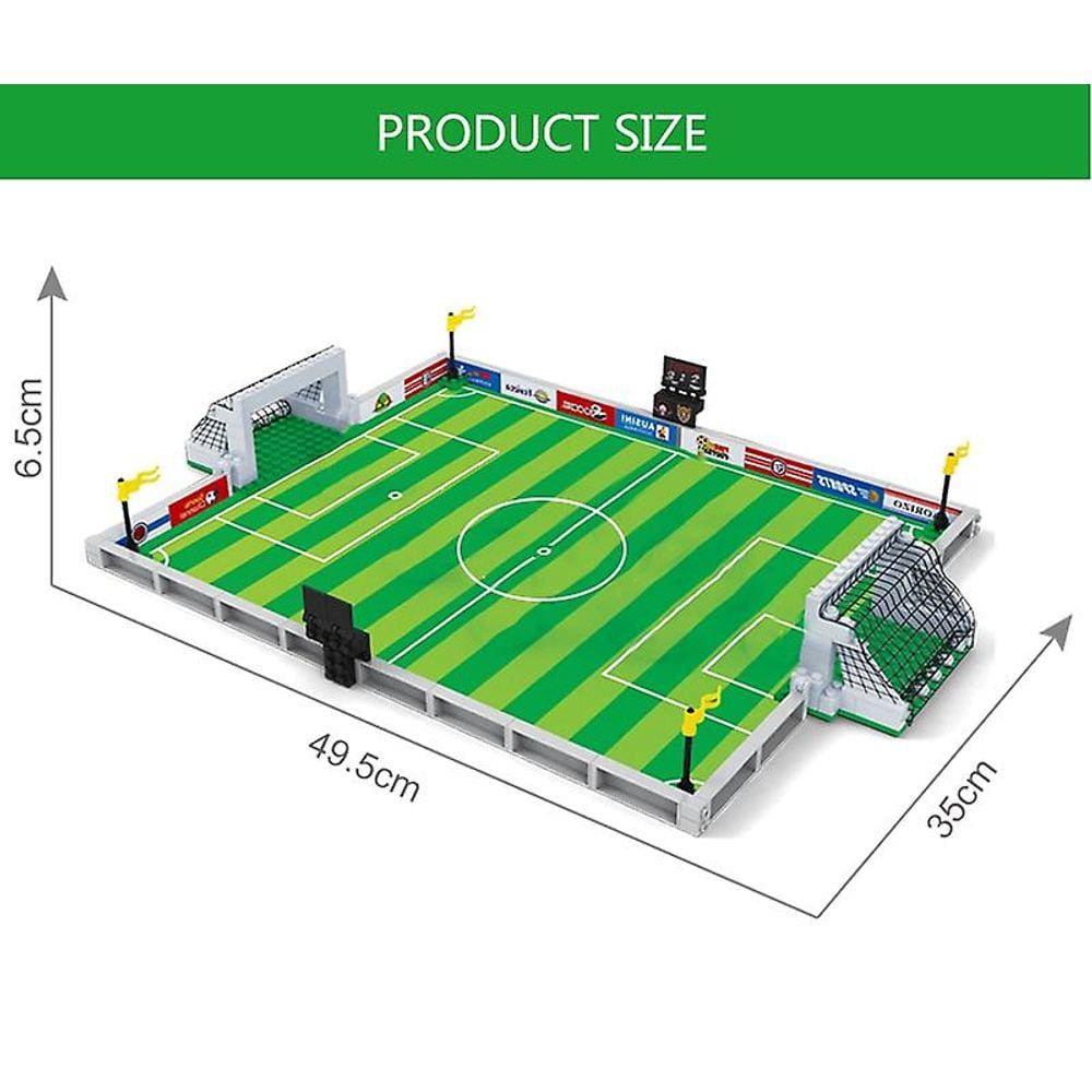 Ausini Soccer Field Building Blocks Toys For Boys Mini Figures Football Players Constructor City Model Creator Kids Sports Game