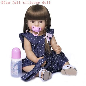 55cm Bebe Reborn Dolls Baby Toddler Dolls Newborn Doll Silicone Soft Full Body Realistic Baby Toys Christmas Gift Girls| Bonecas