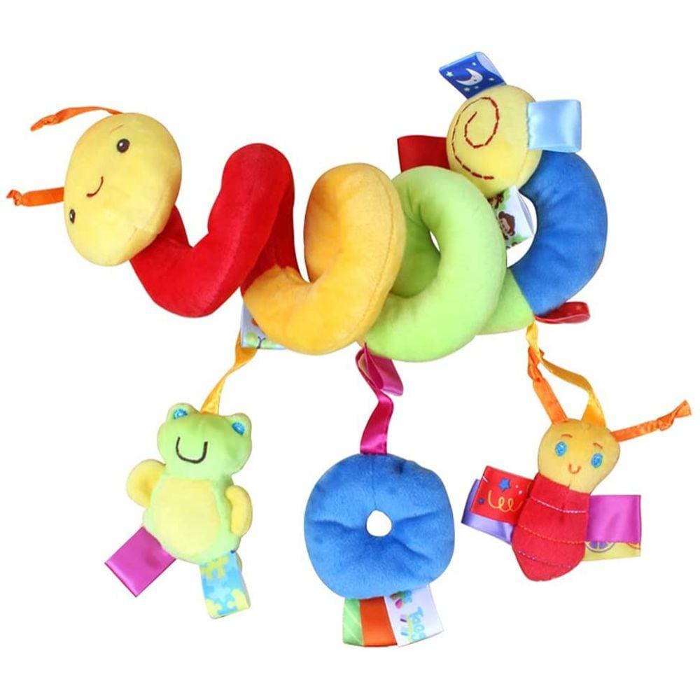 Brinquedo espiral crib, brinquedo de carrinho, brinquedos pendurados na cama com sino tocando, brinquedo de cadeirinha de bebê, atividade Espiral Pelú