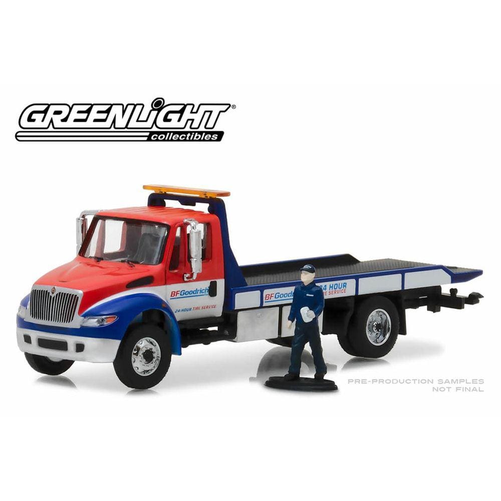Miniatura Caminhão De Reboque E Boneco 1/64 Greenlight