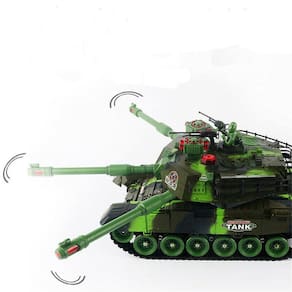54cm RC Controle Remoto Veículos Militares com Torre Rotativa, Brinquedos do Exército para Crianças Meninos, Melhores Tanques de Idade
