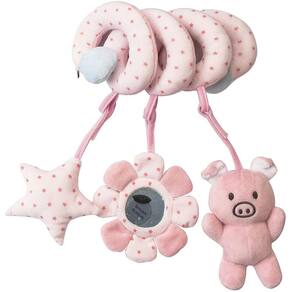 Brinquedos espiral para carrinho, atividade espiral pendurando brinquedos assento carro brinquedos baby espiral brinquedo, com toque sino brinquedo ma