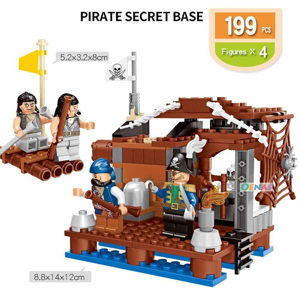 Pirata do Caribe montar tijolos de construção blocos brinquedo