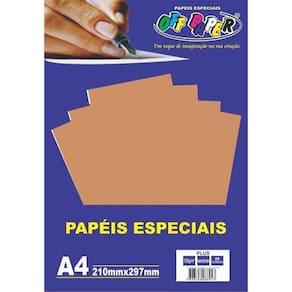 Papel Especial Plus 210x297mm 120g Marrom - 20 Folhas