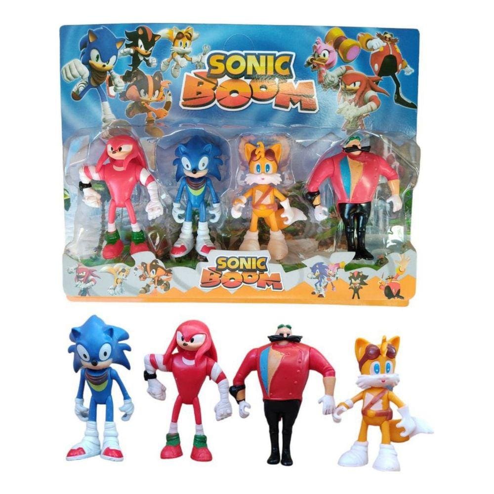 Coleção 6 Bonecos Miniatura Sonic Boom ~o(^-^)o : : Brinquedos  e Jogos