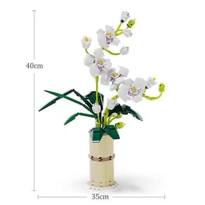 Criador Bouquet Flores orquídeas Edifício Blocos Cidade Casa Romântica Decoração Diy Amigos Tijolos Brinquedos