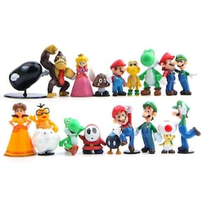 18pcs Super Mario Bros Pvc Figura Brinquedo