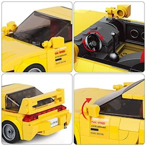 Conjuntos iniciais de construção de carros de brinquedo D do Mould King RX-7 com acril