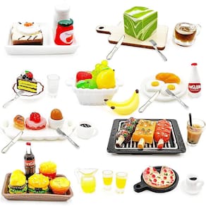 10 Set 50 Peças Miniatura Alimentos Fits Doll Acessórios Mini D