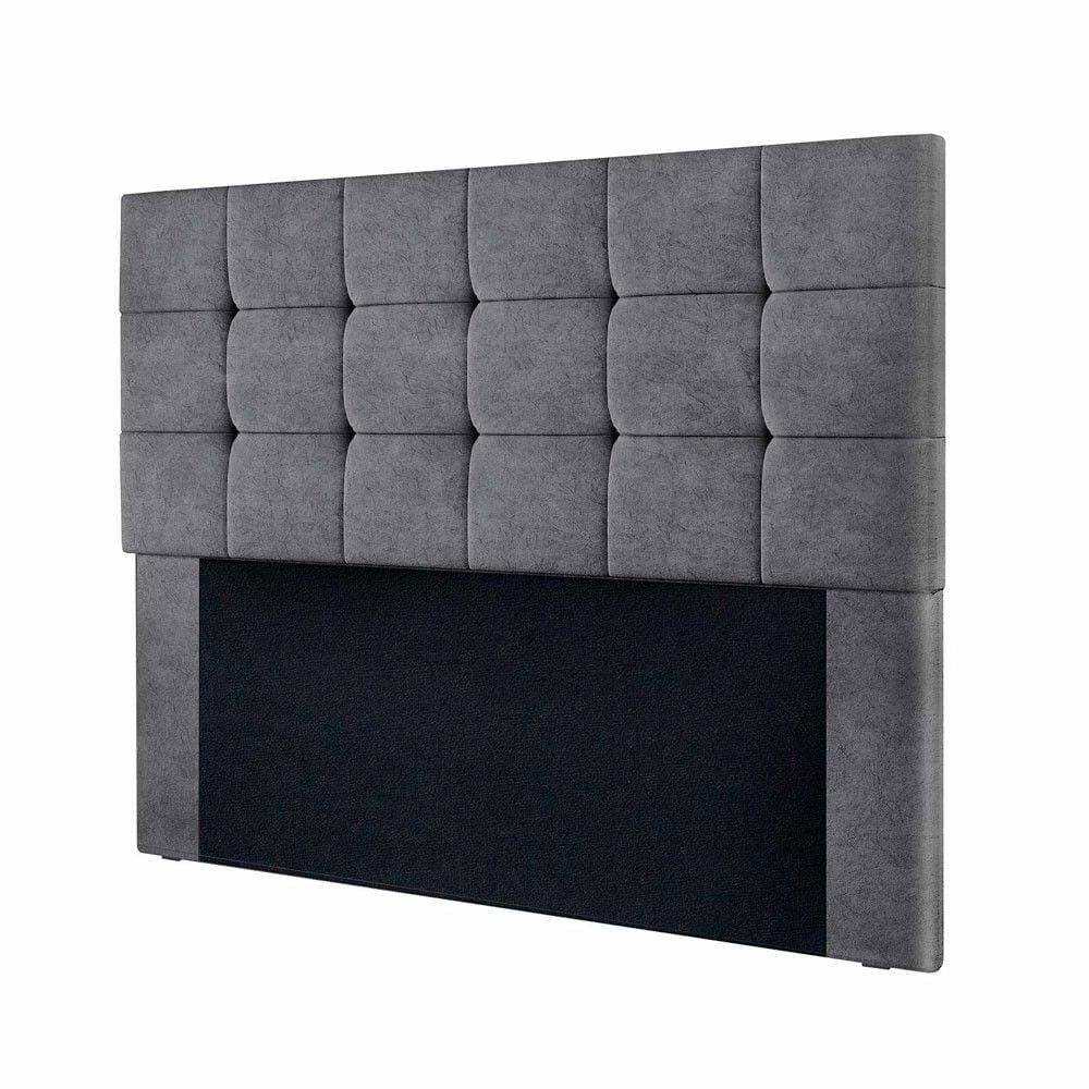 Cabeceira Cama Box Queen 1,60 Estofada Suede Cinza Julia Star Confort