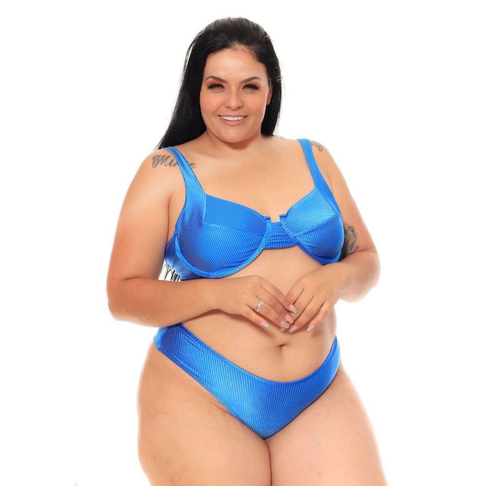 Biquíni Aro Sem Bojo Calcinha Fio Duplo Asa Delta Plus Size