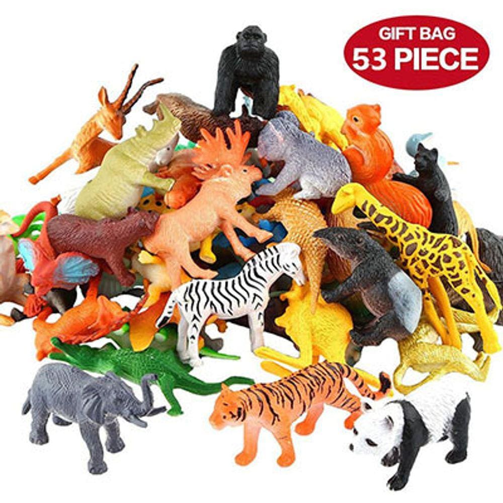 Mini Animal World Zoo Figura de Ação para Crianças Coll