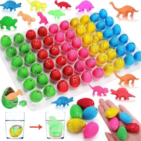 60 Pcs Ovos de Dinossauro Eclodem Crescer na Água Dino Ovos de Páscoa com Mini Dinossauro Figuras Brinquedos Dentro para Crianças Meninos Ovo Caça jog