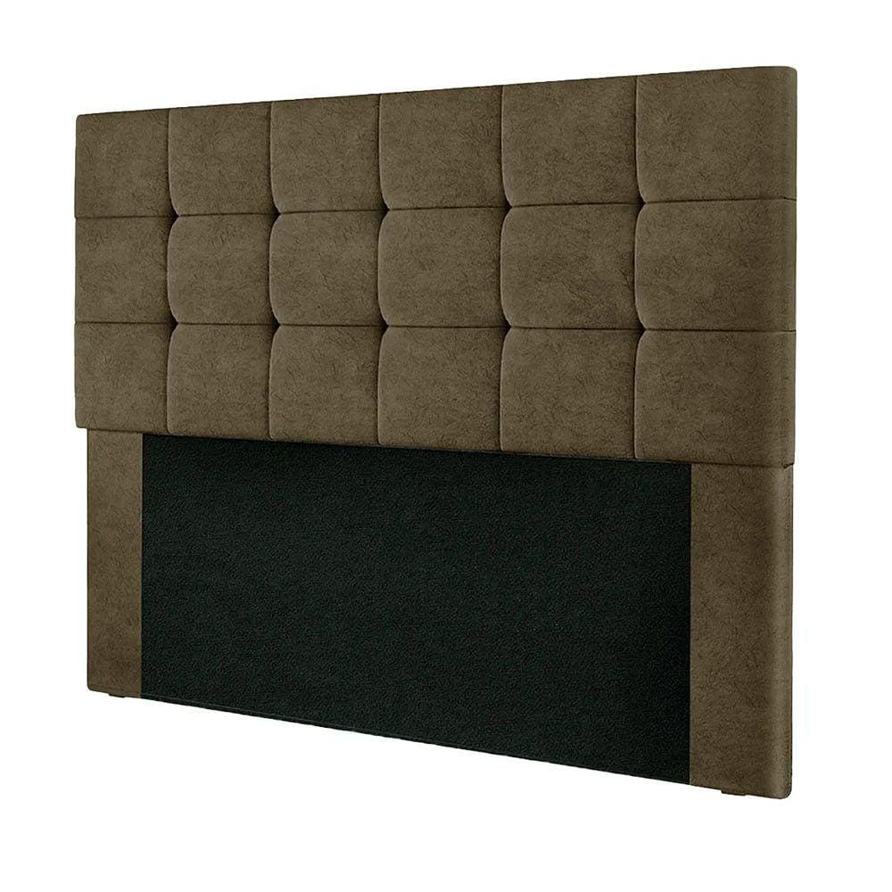 Cabeceira Cama Box Queen 1,60 Estofada Suede Marrom Chocolate Julia Plus Star Confort