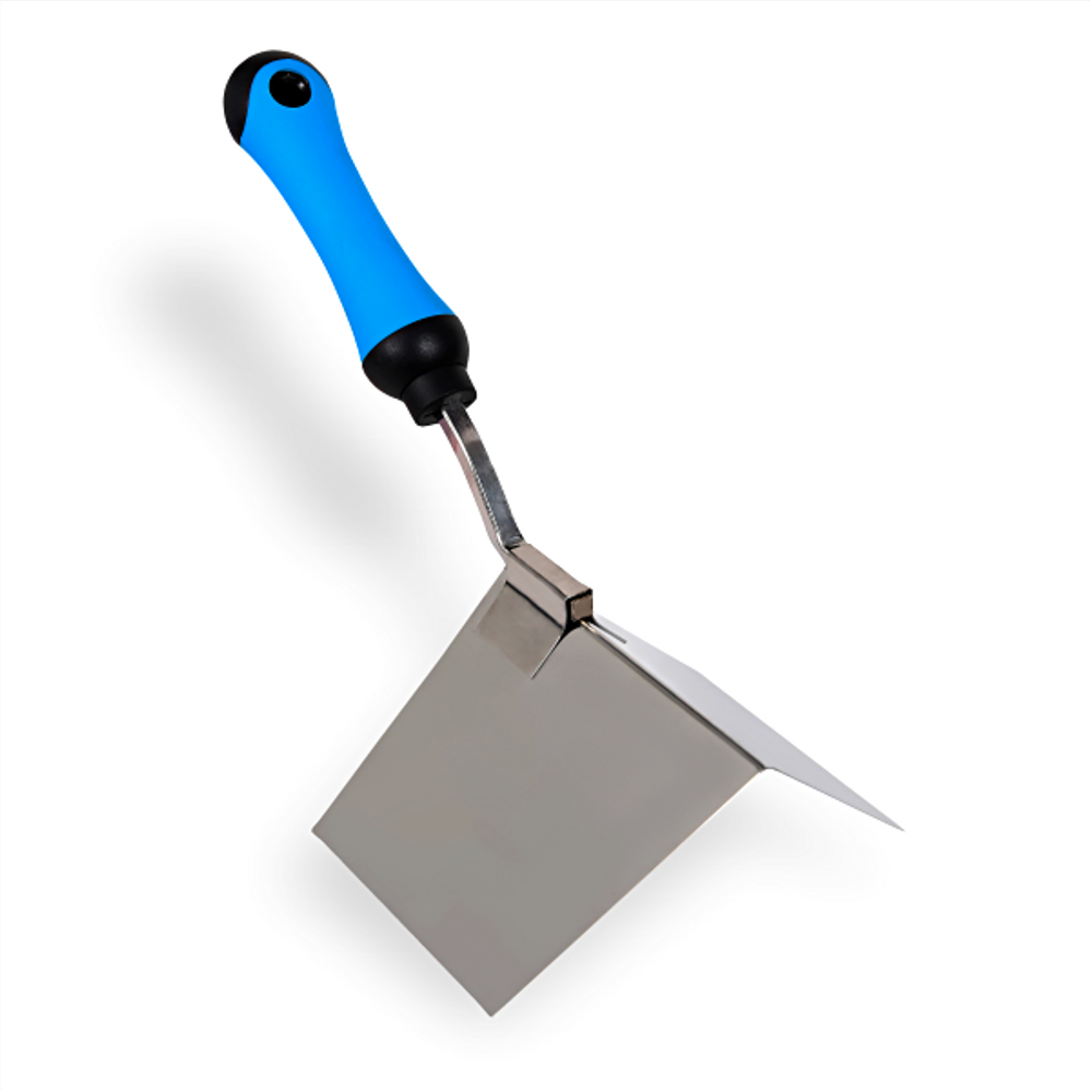 Desempenadeira Inox Canto Externo Massa Drywall Steel Wood Frame Plasuni