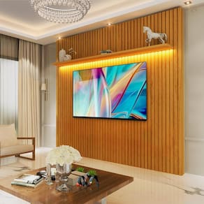 Painel Home Ripado TV Até 75 Polegadas Com LED Naturale Notório Shop JM