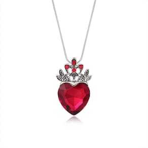 Rainha de Copas Evie Colar Red Heart Fashion Joias Hal