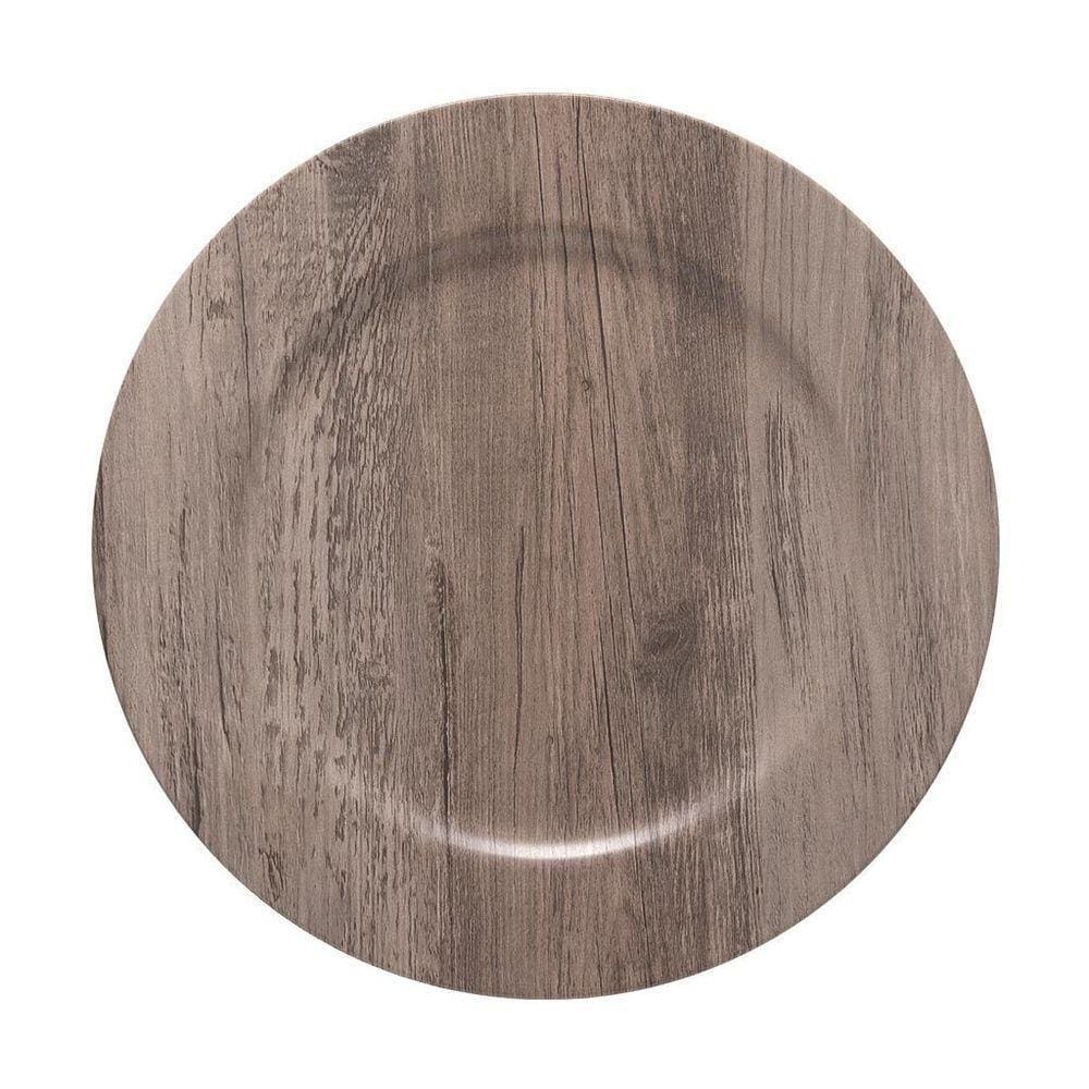 Sousplat Copa E Cia Galles Flat Wood Brown Grey