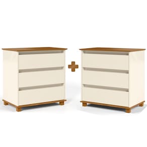 Mesa De Cabeceira Grande 2 Unidades Off White E.J Móveis